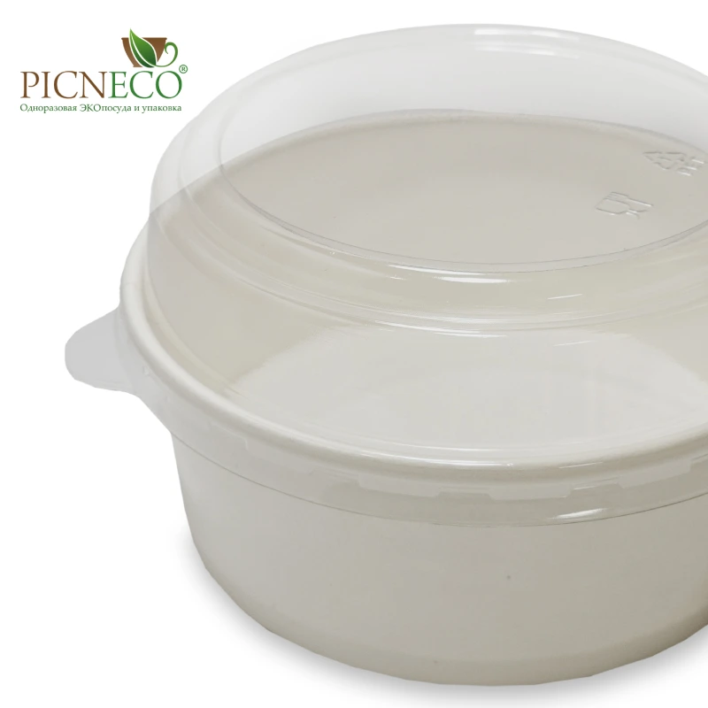 товар Крышка ПЭТ купольная для круглого контейнера 600 мл, d=142 мм KRP165